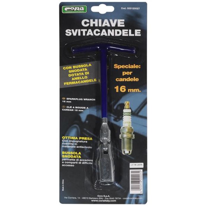 Chiave svitacandele 16 mm