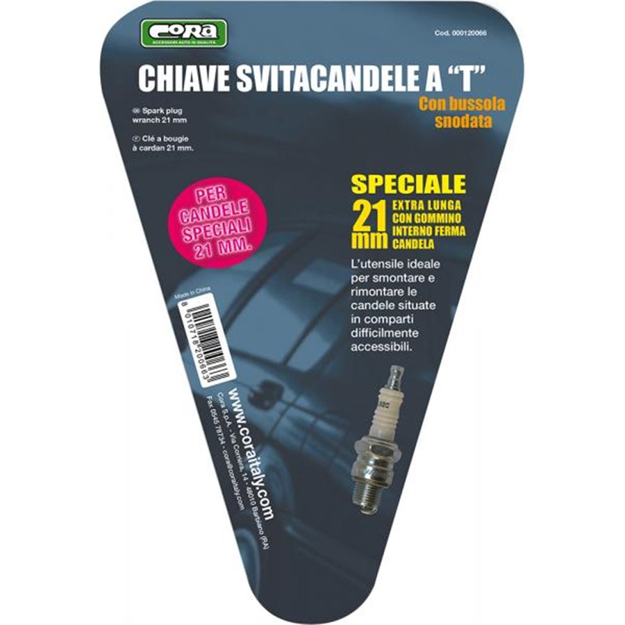 Chiave svitacandele 21 mm lunga