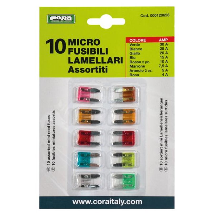 Fusibili micro lamellari 10 pz