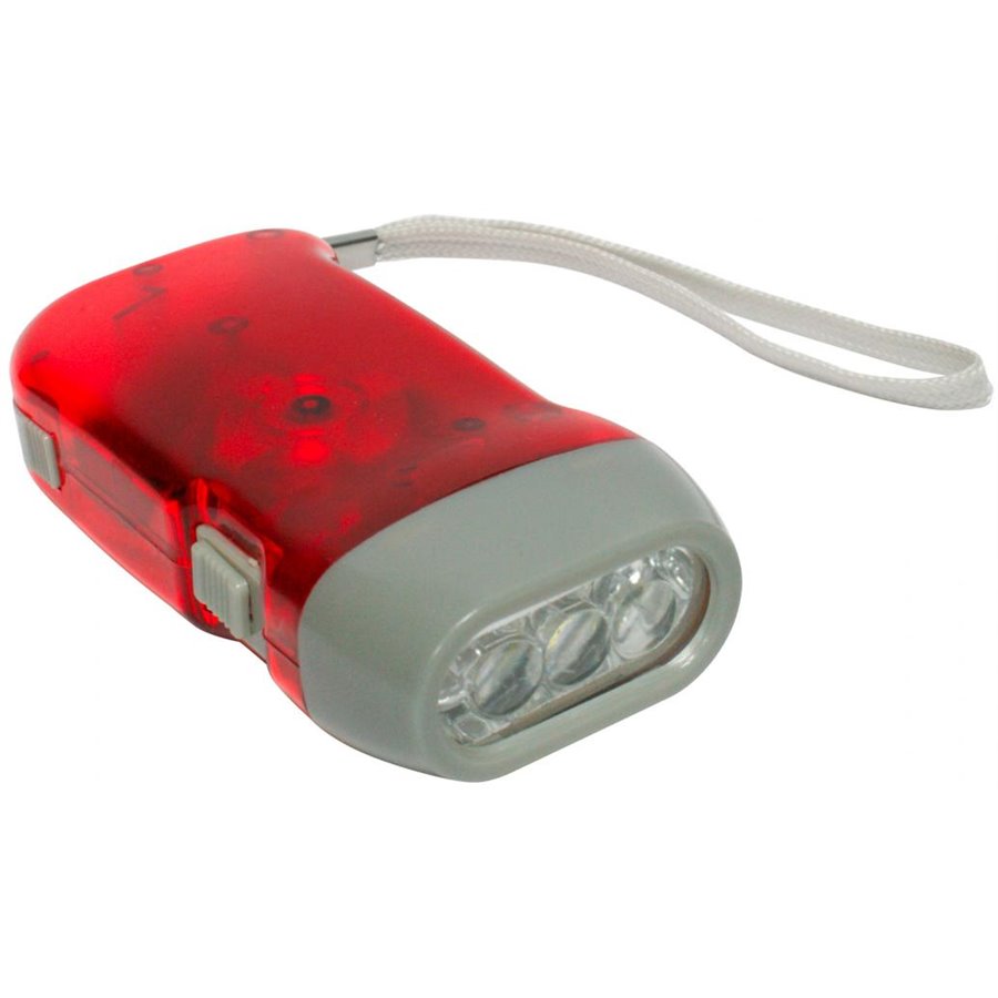 Mini torcia a dinamo con 3 led