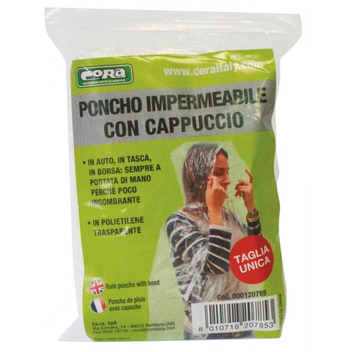 Poncho impermeabile con cappuccio