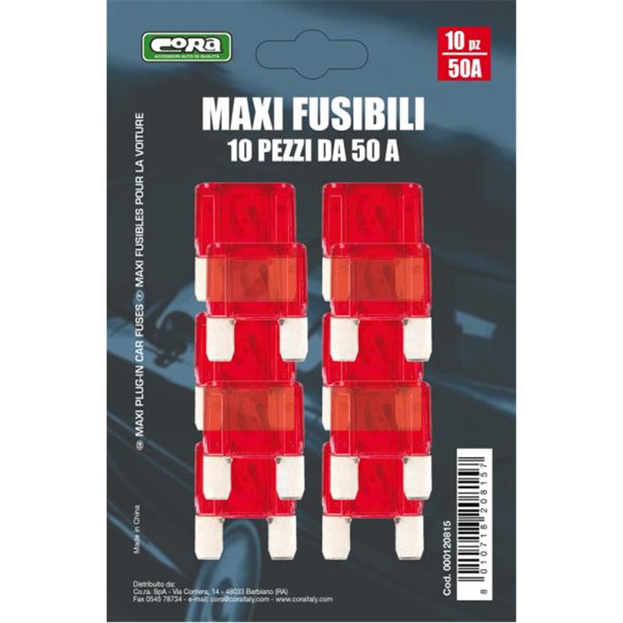 Maxi fusibili 50A 10 pz