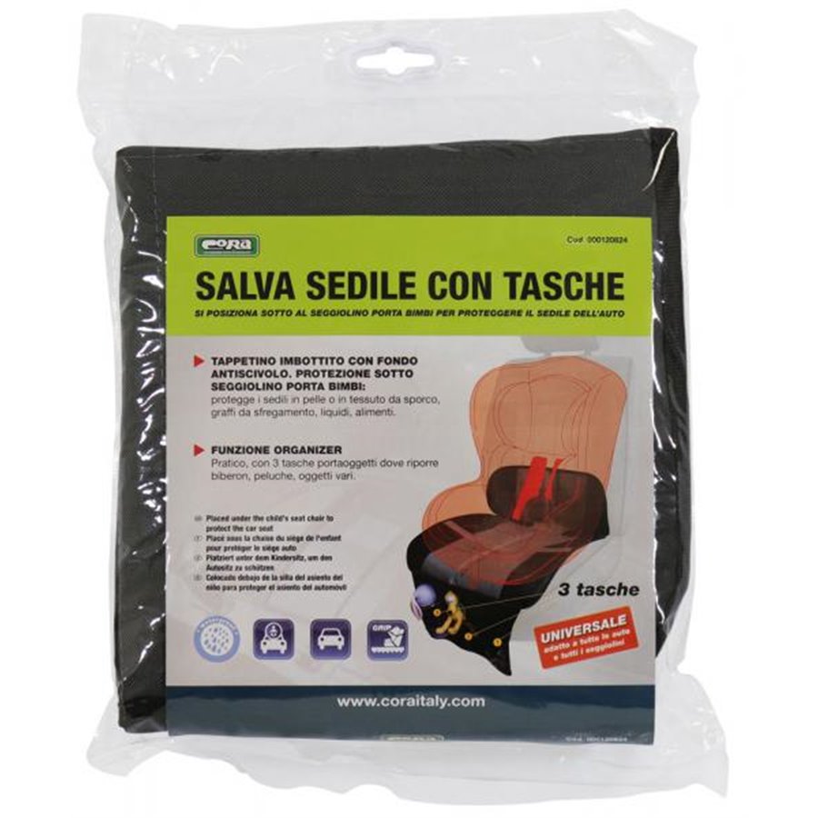 Salva sedile per seggiolini con tasca portaoggetti