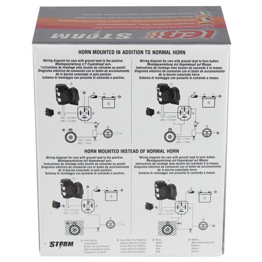 Tromba elettropneumatica bitonale 24V