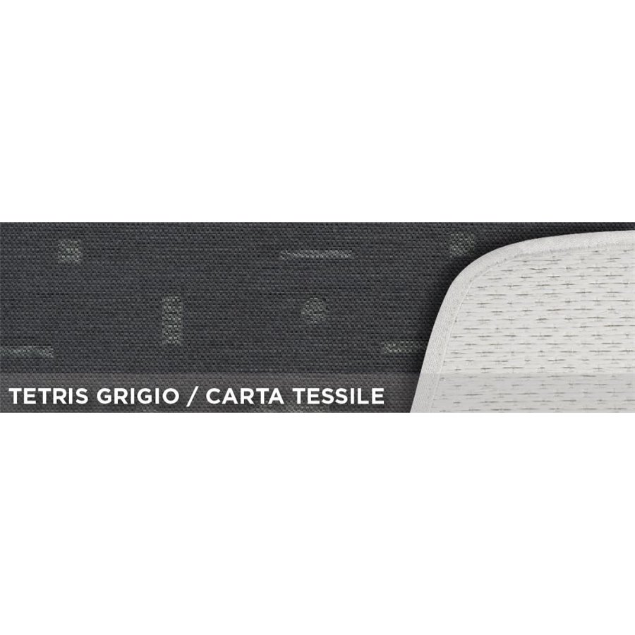 Coprisedili anteriori universali Tanga Doubleface cotone tetris grigio/carta tessile