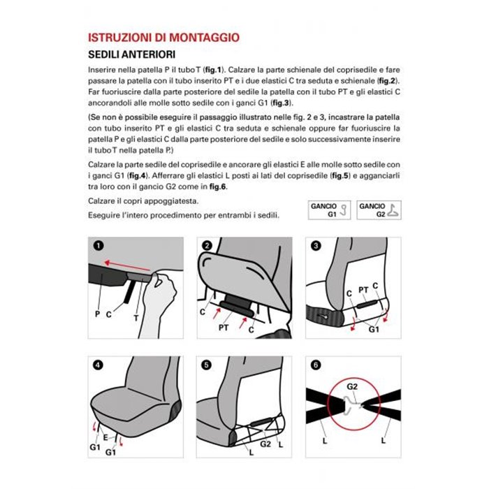 Coprisedili anteriori Espresso Deluxe tg. media tess. cotone trapuntato nero