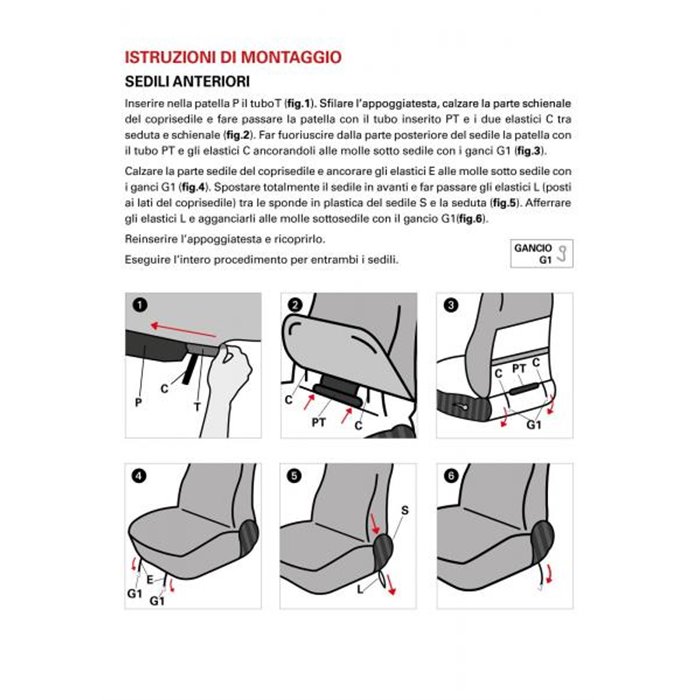 Coprisedili anteriori personalizzati Fiat 500 07  tess. misto cotone scozzese grigio/panna