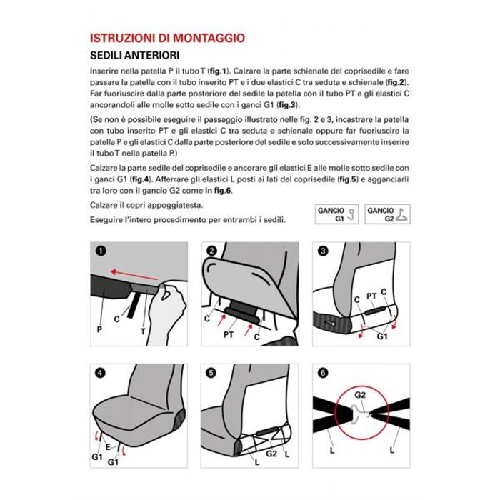 Coprisedili anteriori Espresso Restyle tg. speciale tess. misto cotone trapuntato antracite/nero