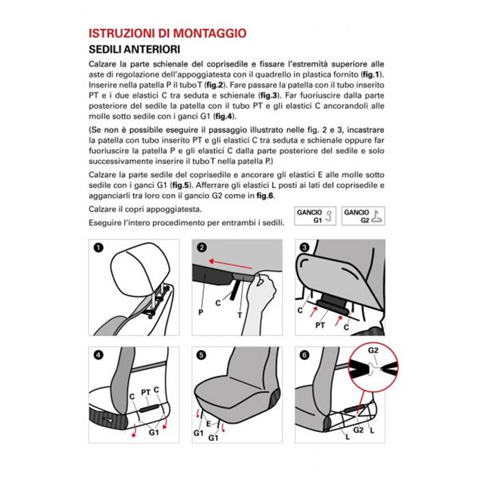 Coprisedili anteriori Centauro tg. universale tess. misto cotone rigato avio