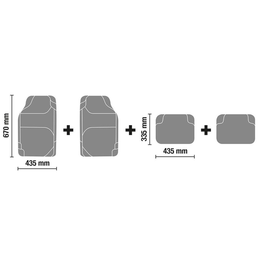 Set 4 tappeti pvc Carmat4