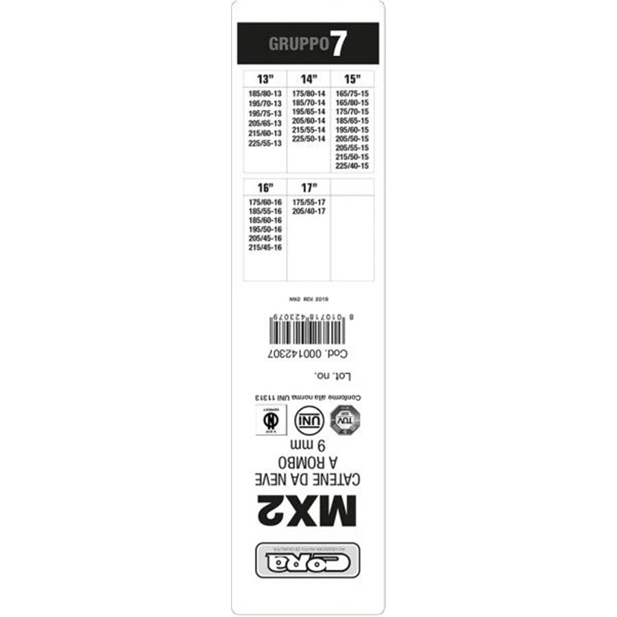 Catene neve automatiche MX2 9 mm gruppo 7