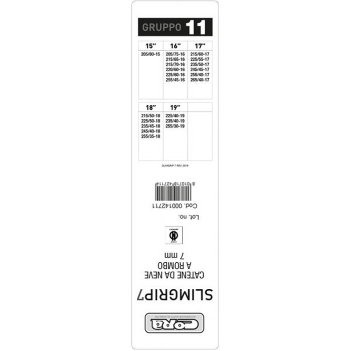 Catene neve Slimgrip 7 mm gruppo 11