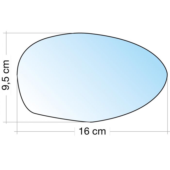 SPECCHIO C/PIASTRA DX CROM. CURVO ALFA 147/GT 09