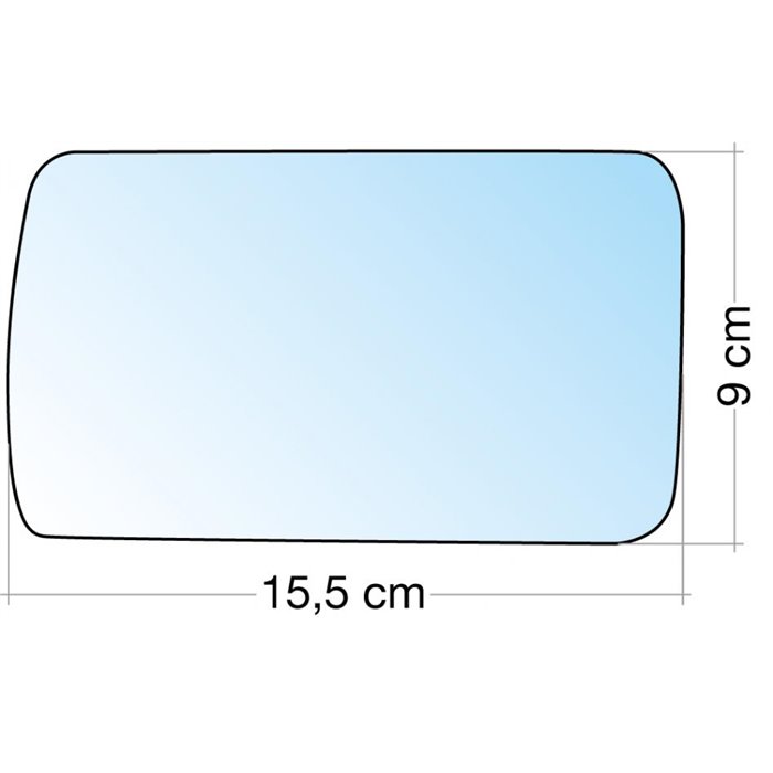 SPECCHIO C/PIASTRA SX AZZ. ASF. ALFA 155