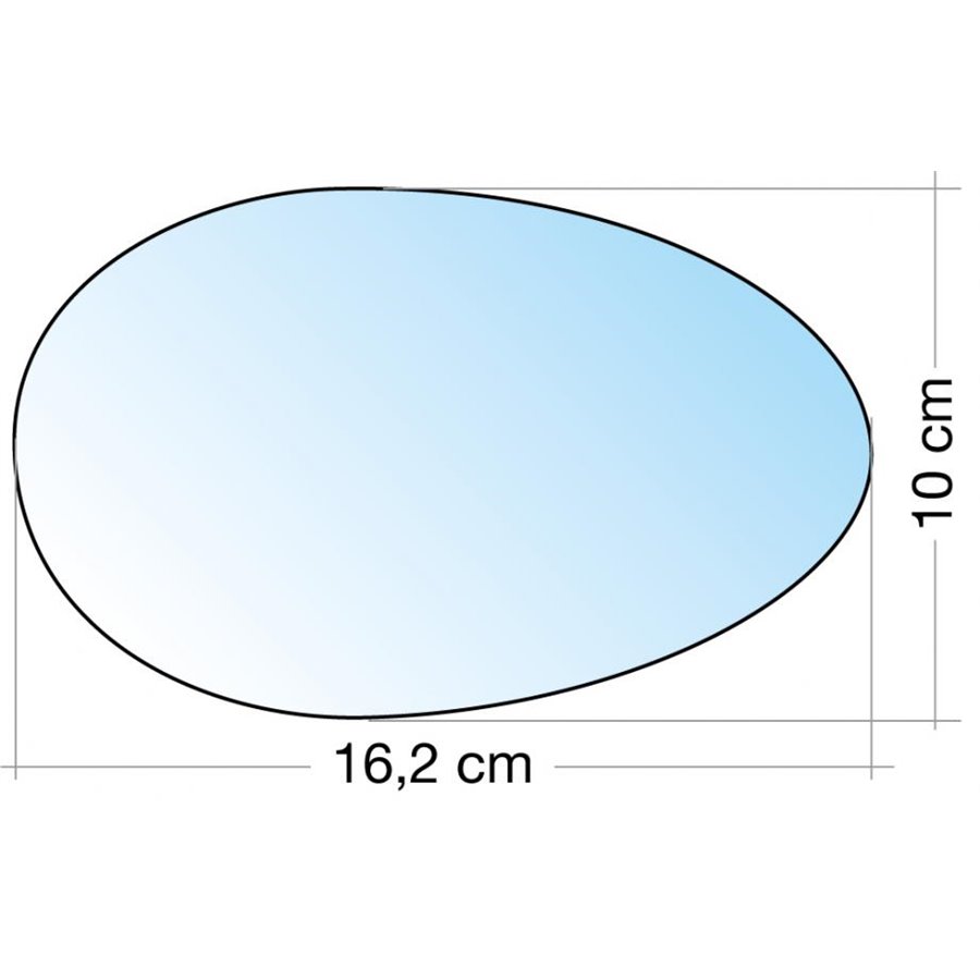 SPECCHIO C/PIASTRA SX AZZ. ASF. ALFA 156 97