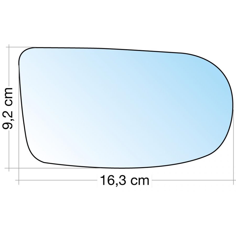 SPECCHIO C/PIASTRA DX AZZ. CURVO ALFA GTV-SPIDER 9405