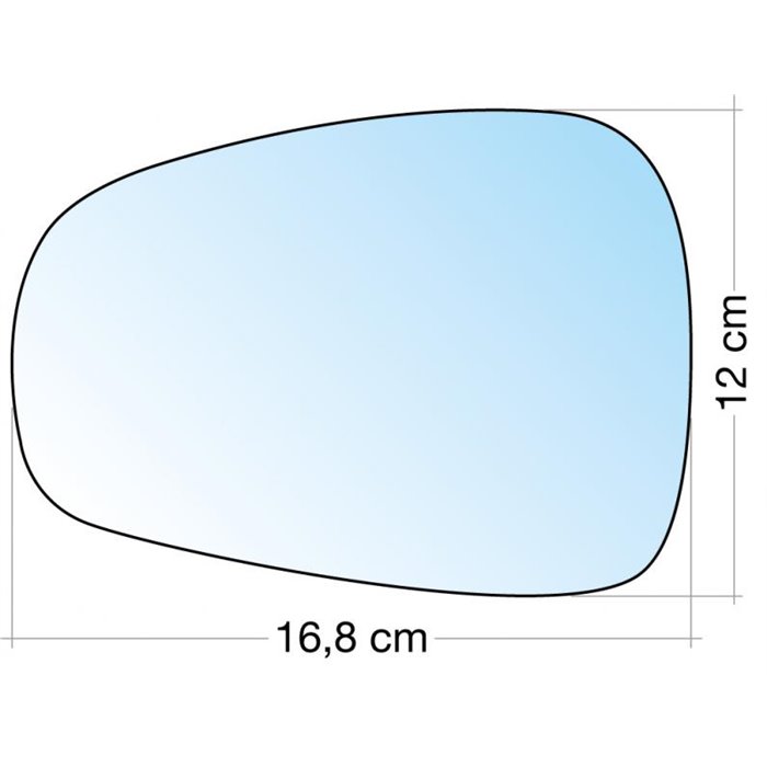 SPECCHIO C/PIASTRA SX AZZ. ASF. ALFA 159, GIULIETTA, MITO