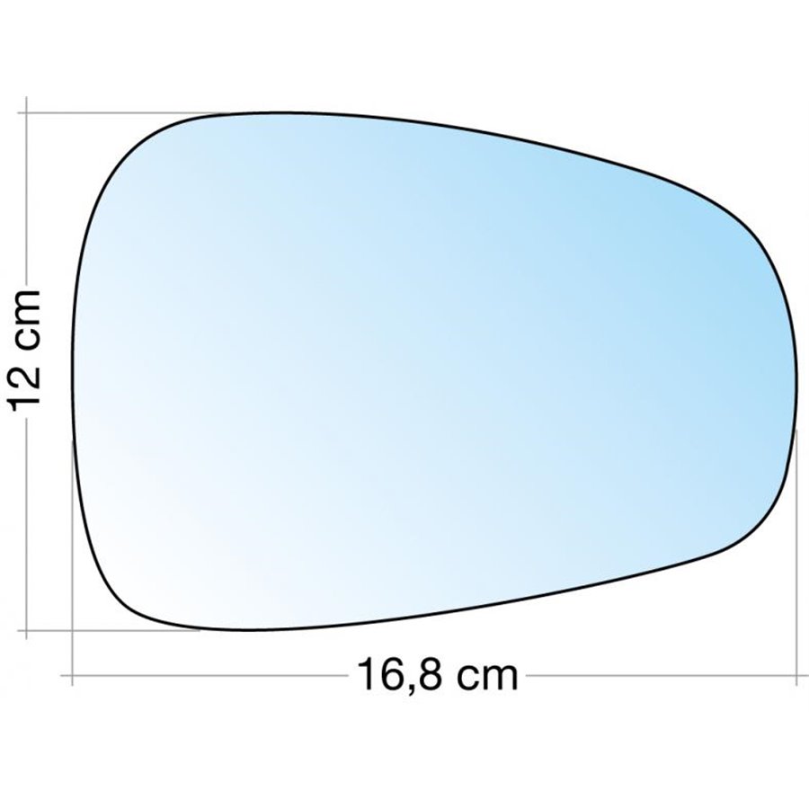 SPECCHIO C/PIASTRA DX AZZ. CURVO TERM. ALFA 159, GIULIETTA, MITO