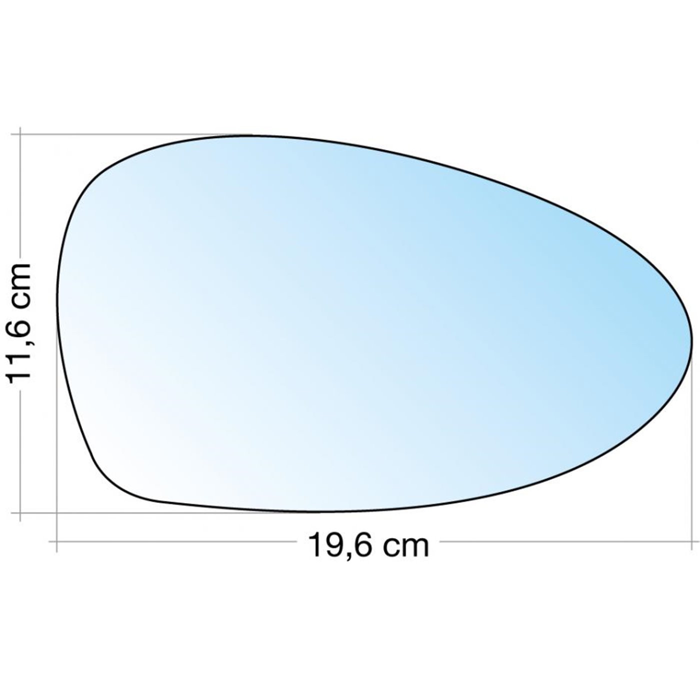 SPECCHIO C/PIASTRA DX CROM. CURVO ALFA 147/GT 10