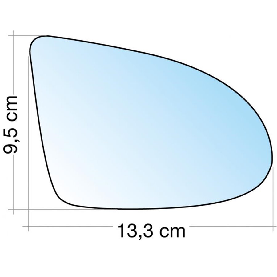 SPECCHIO C/PIASTRA DX CROM. CURVO TERM. AUDI A2