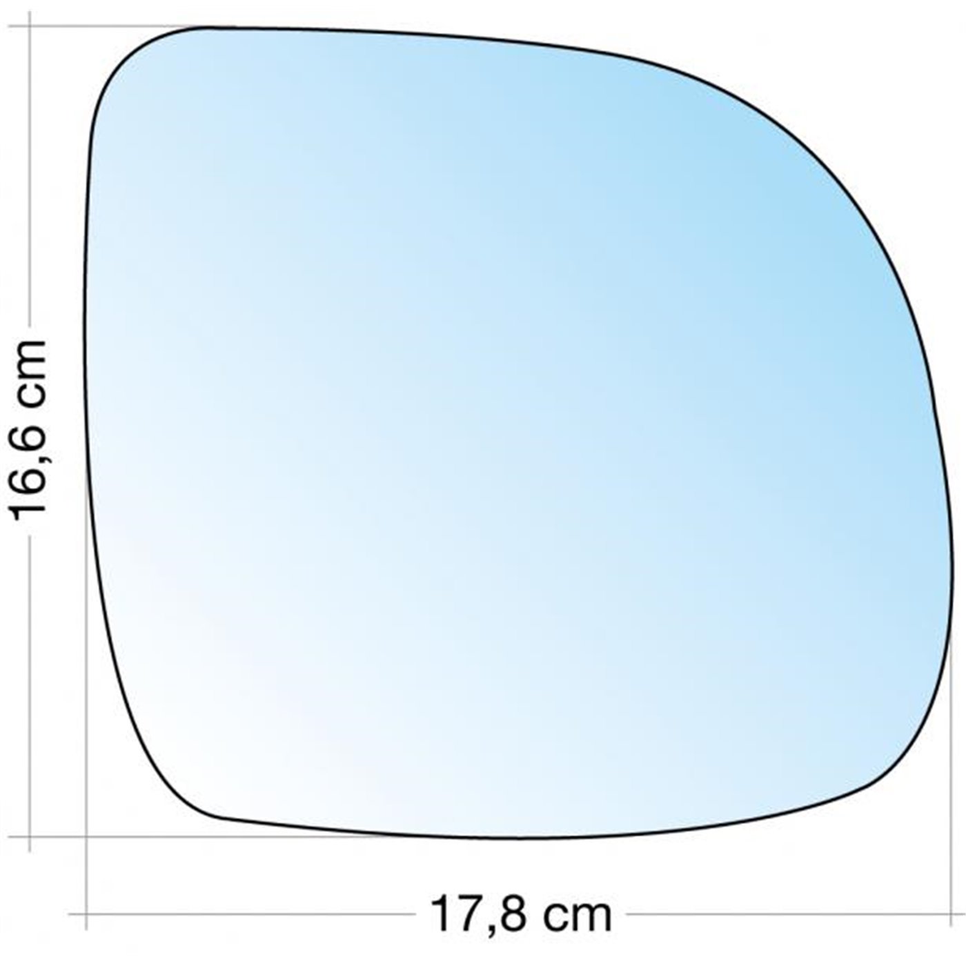 SPECCHIO C/PIASTRA DX CROM. CURVO TERM. AUDI Q7 0509-VW TOUAREG 07