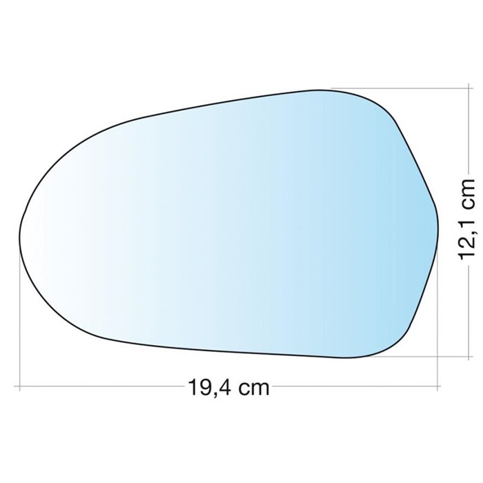 SPECCHIO C/PIASTRA DX CROM. CURVO AUDI A6 11