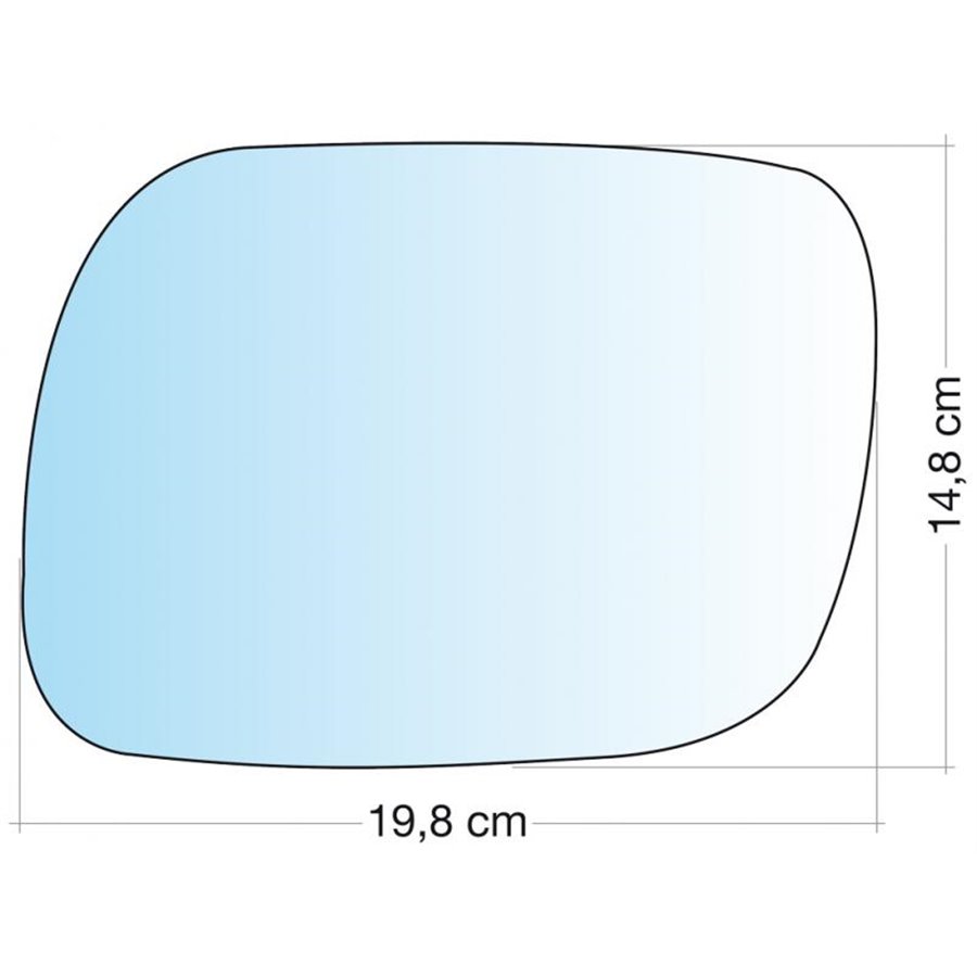 SPECCHIO C/PIASTRA SX CROM. CURVO VW TOUAREG 0207