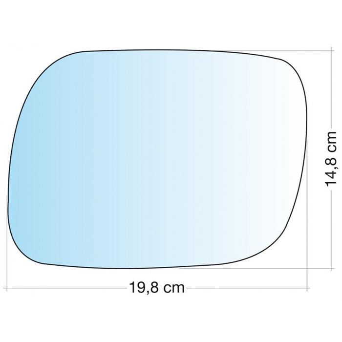 SPECCHIO C/PIASTRA SX CROM. CURVO VW TOUAREG 0207