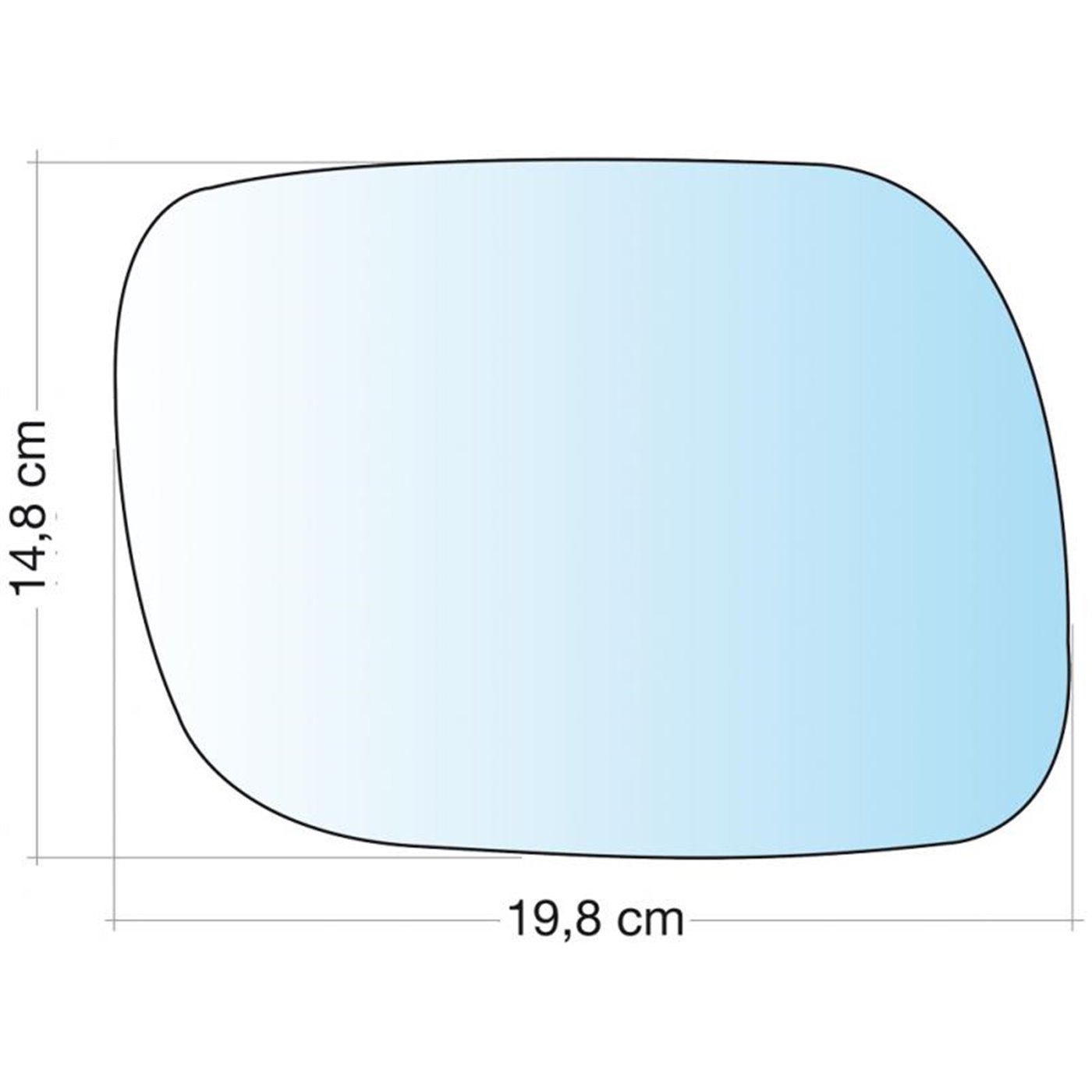 SPECCHIO C/PIASTRA DX CROM. CURVO VW TOUAREG 0207