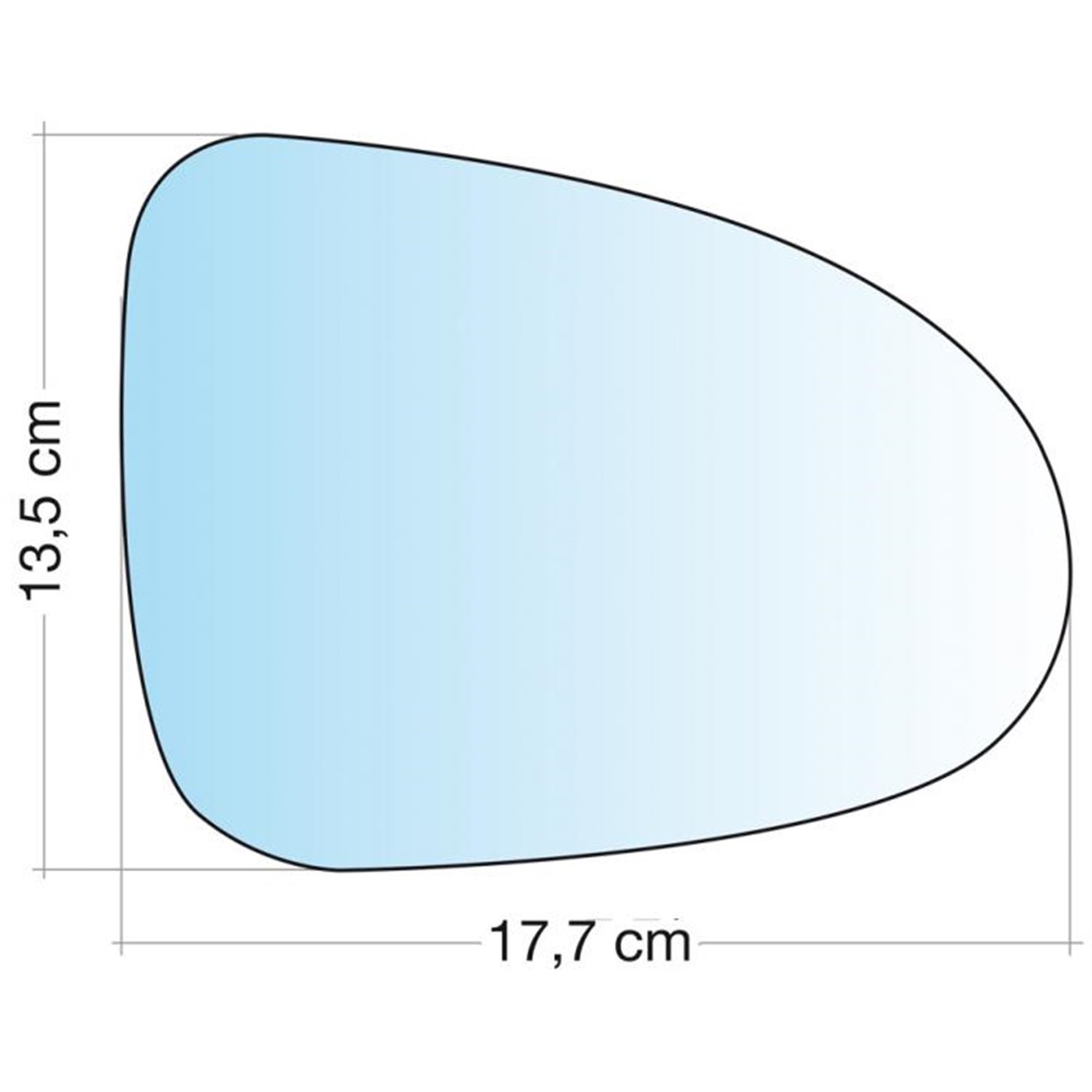 SPECCHIO C/PIASTRA DX CROM. CURVO VW TOUAREG 10