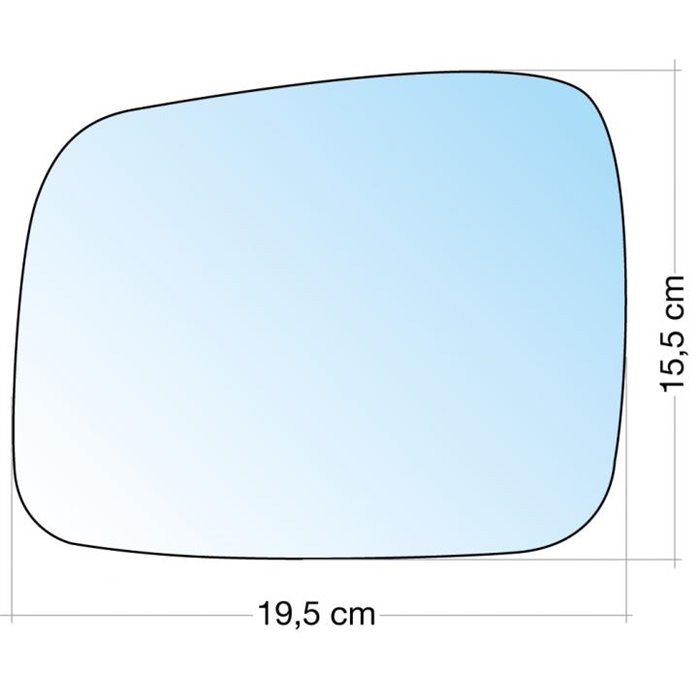 SPECCHIO C/PIASTRA DX CROM CURVO VW T4