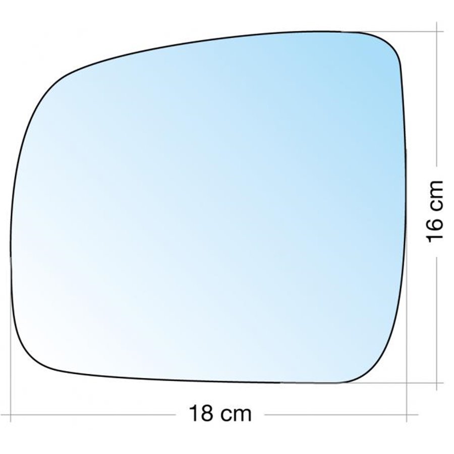 SPECCHIO C/PIAS. SX CROM CURVO TERM T5/CADDY 0309