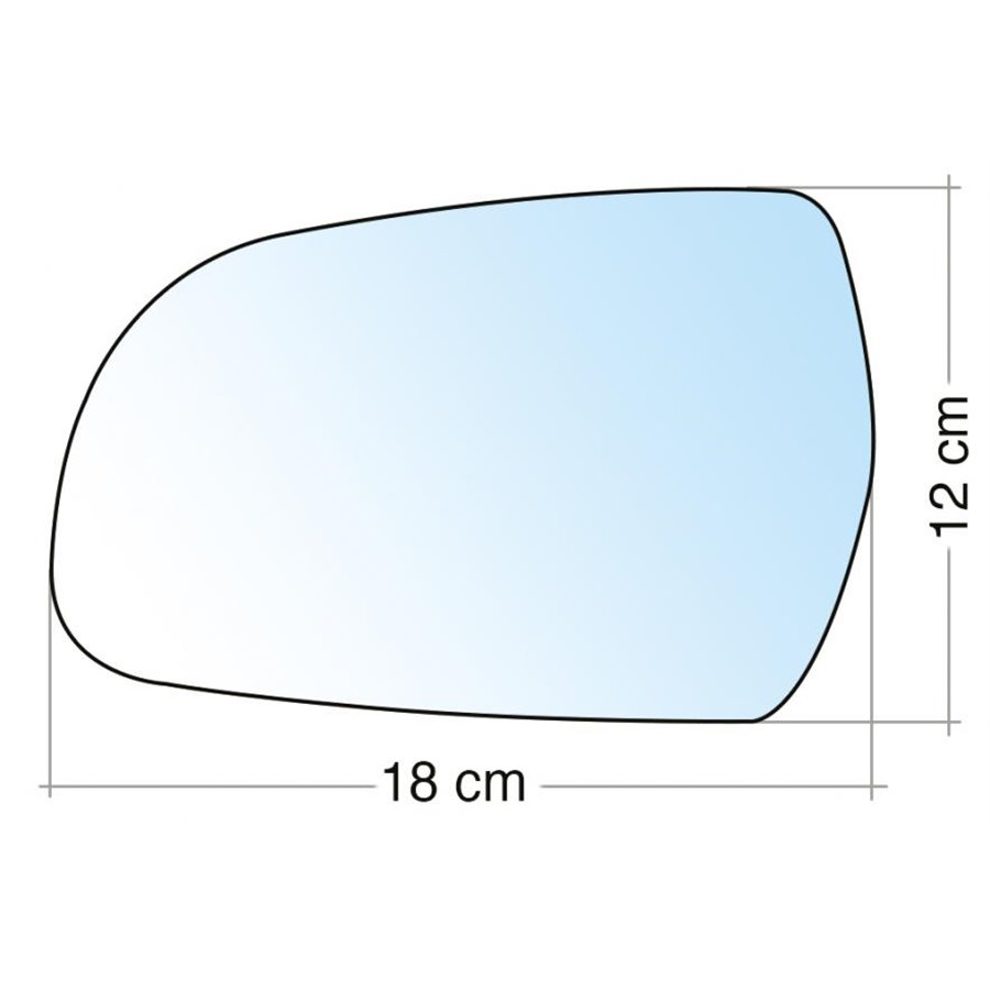 SPECCHIO C/PIASTRA SX CROM CURVO TERM AUDI A3/A5 5P 08