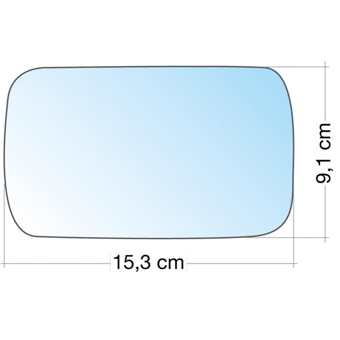 SPECCHIO C/PIASTRA SX-DX AZZ. CURVO BMW SERIE 3 (E36/46) 9005, SERIE 5 87, SERIE 5 (E39) 9603