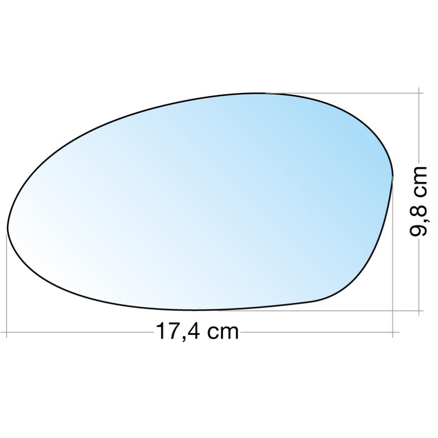 SPECCHIO C/PIASTRA SX AZZ. ASF. TERM. BMW SERIE 1/SERIE 3 (E90) 0509