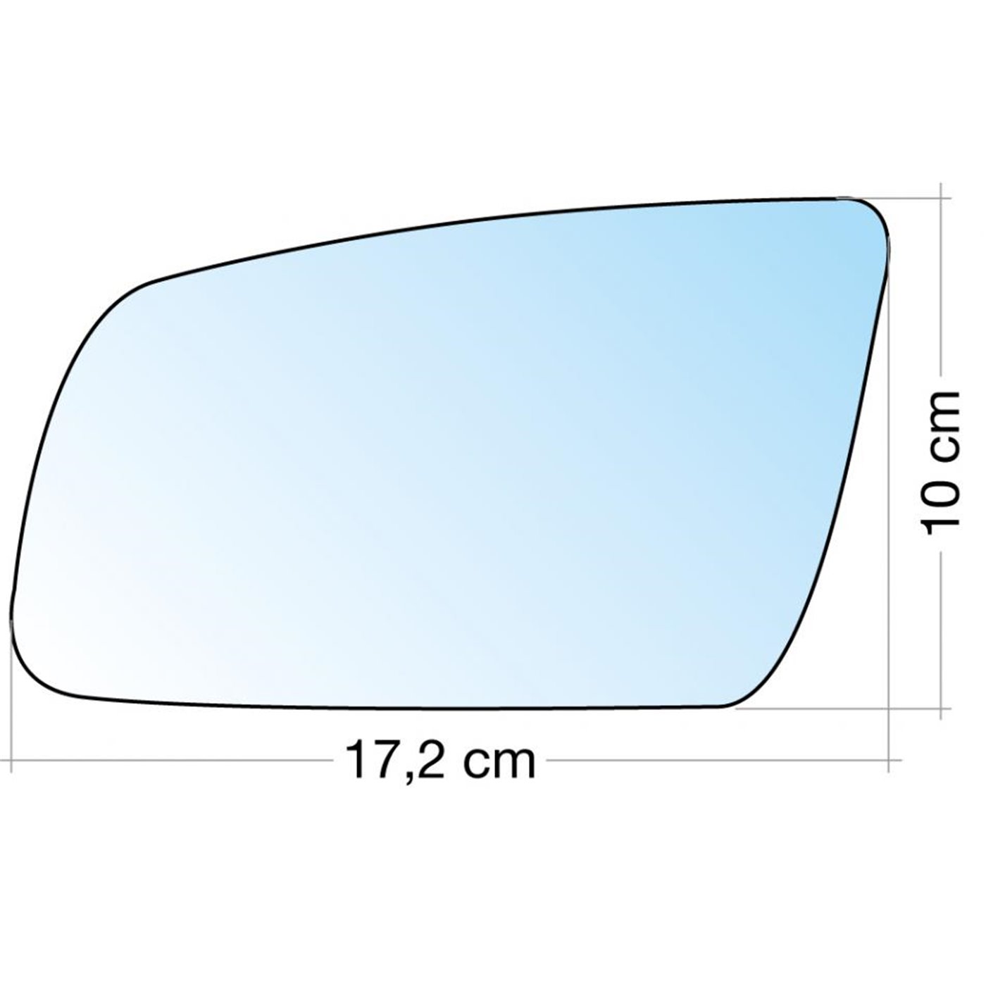 SPECCHIO C/PIASTRA SX AZZ. CURVO BMW SERIE 5 (E60) 0310