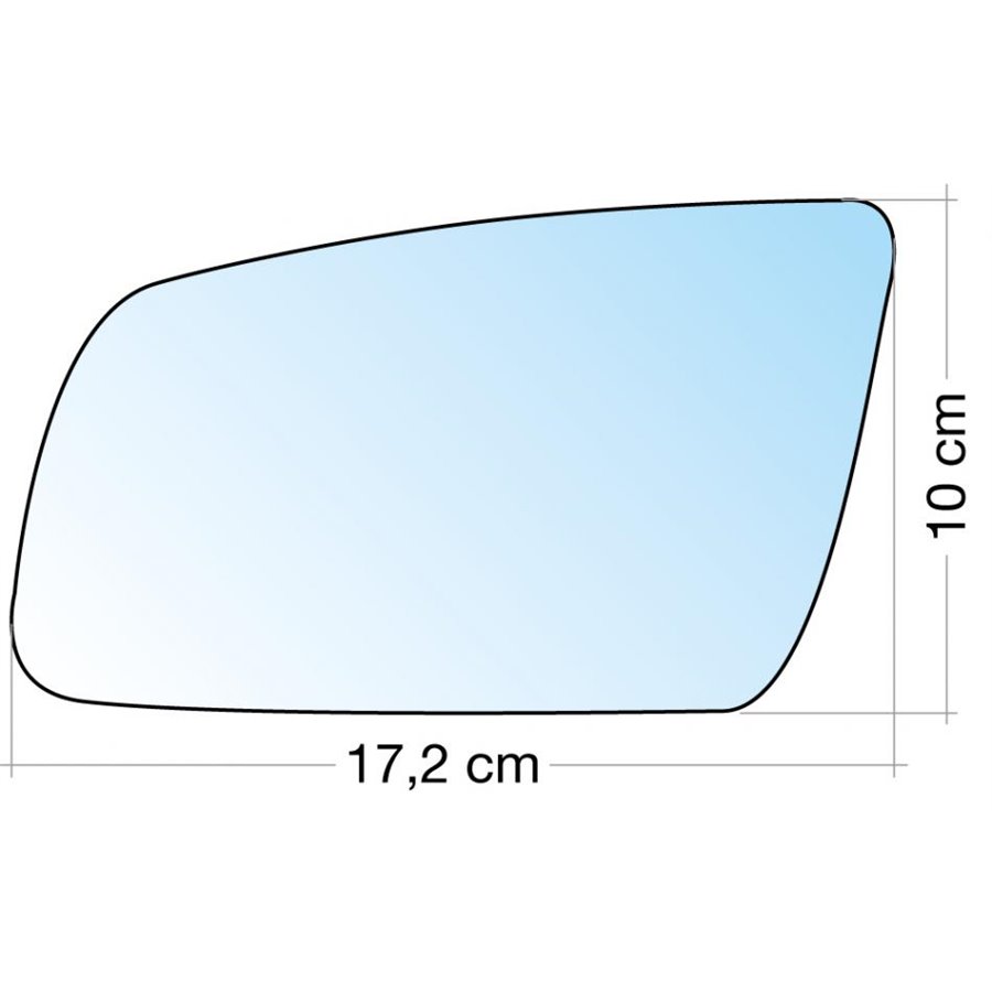 SPECCHIO C/PIASTRA SX AZZ. CURVO TERM. BMW SERIE 5 (E60) 0310