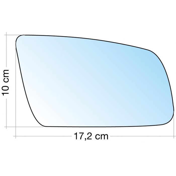 SPECCHIO C/PIASTRA DX AZZ. CURVO TERM. BMW SERIE 5 (E60) 0310