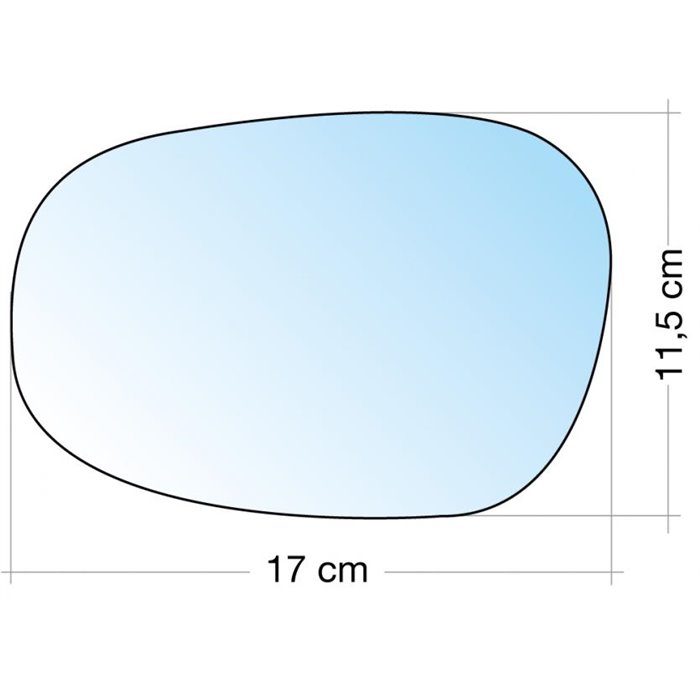 SPECCHIO C/PIASTRA SX CROM. CURVO BMW SERIE 1/SERIE 3 (E90) 1012