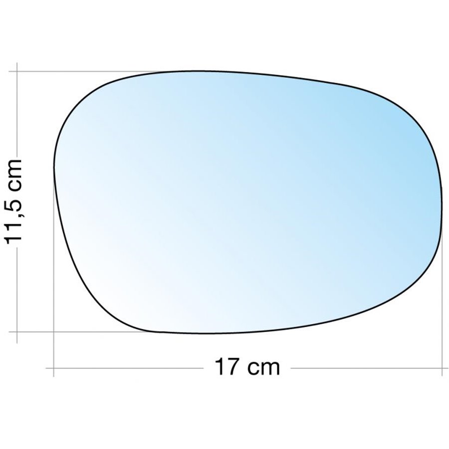 SPECCHIO C/PIASTRA DX CROM. CURVO BMW SERIE 1/SERIE 3 (E90) 1012