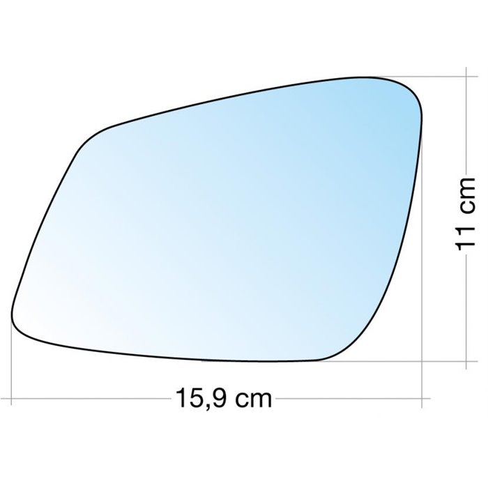 SPECCHIO C/PIASTRA SX CROM. ASF. BMW SERIE 1/SERIE 3 (F30) 12, SERIE 5 (F10) 10