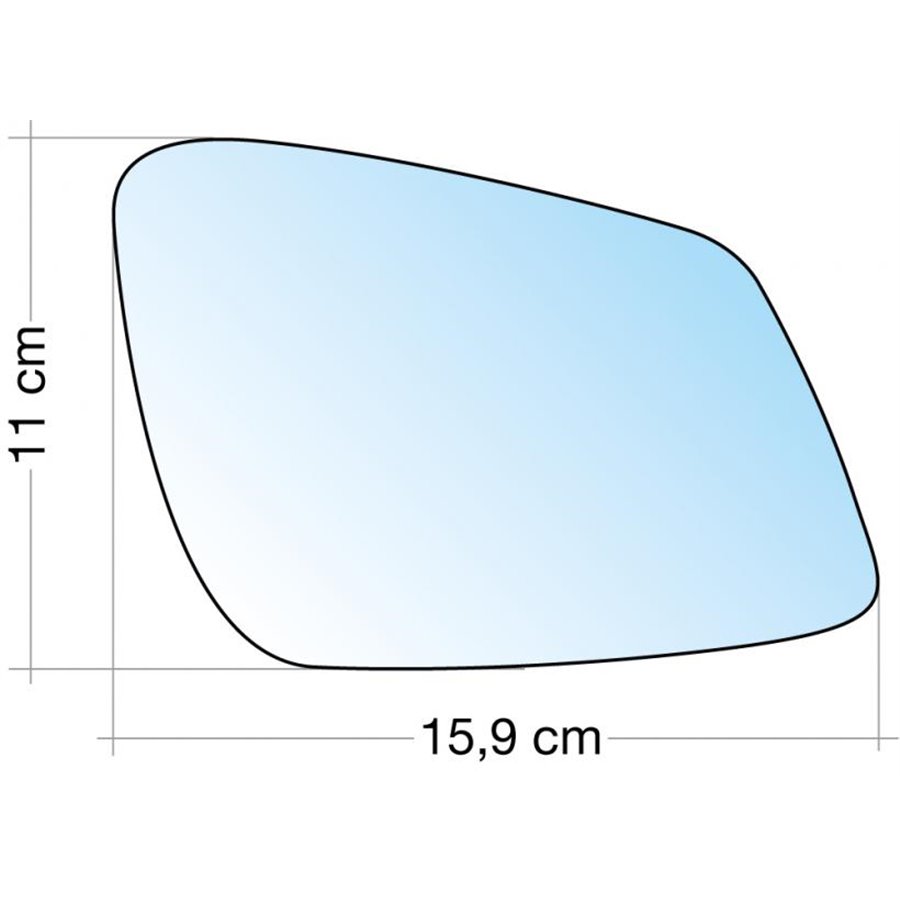 SPECCHIO C/PIASTRA DX CROM. CURVO BMW SERIE 1/SERIE 3 (F30) 12, SERIE 5 (F10) 10