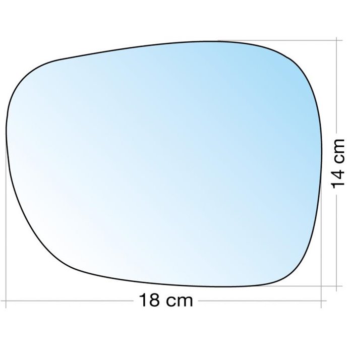 SPECCHIO C/PIASTRA SX CROM. ASF. TERM. BMW X1 0912, X3 10