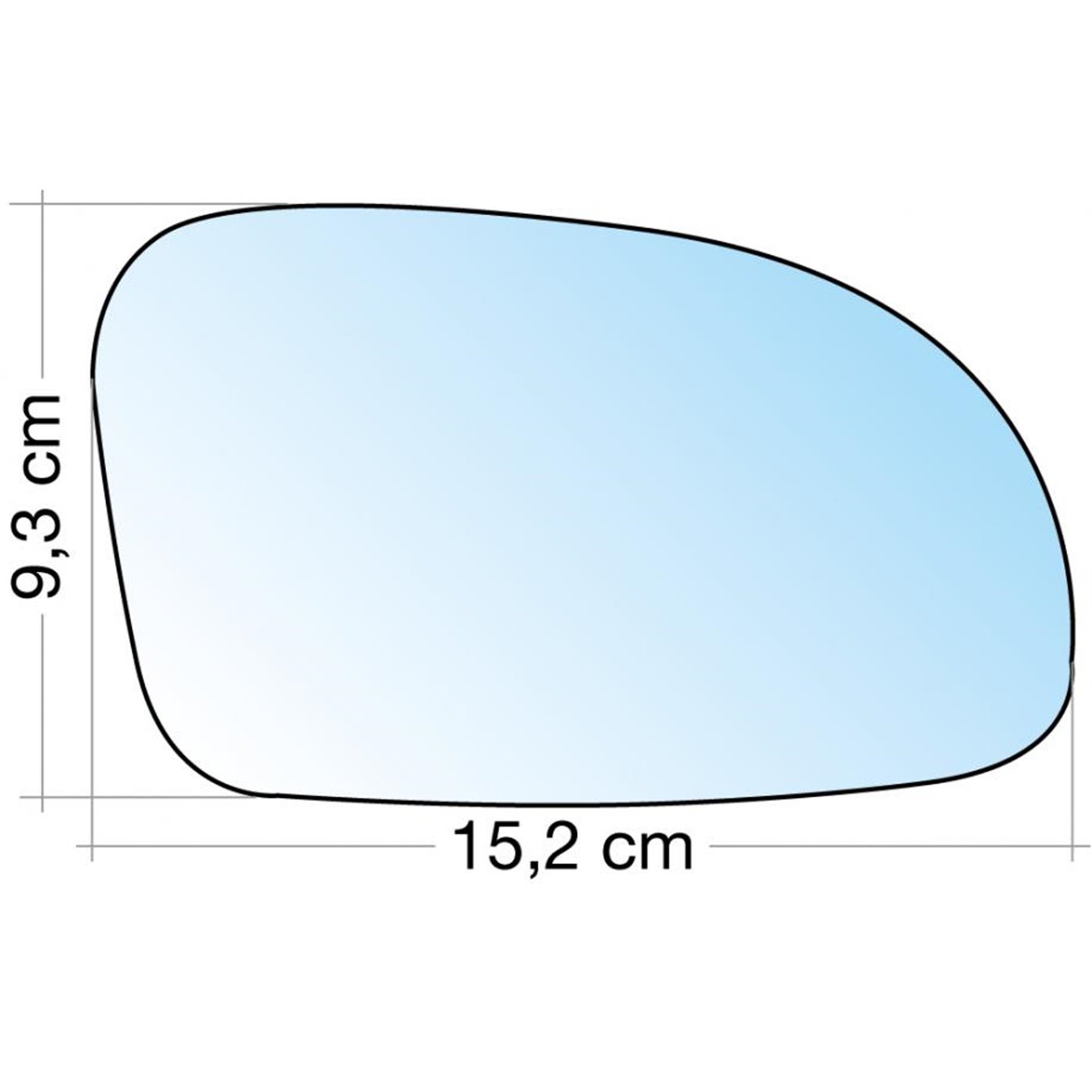 SPECCHIO C/PIASTRA DX CROM. CURVO CITROEN SAXO