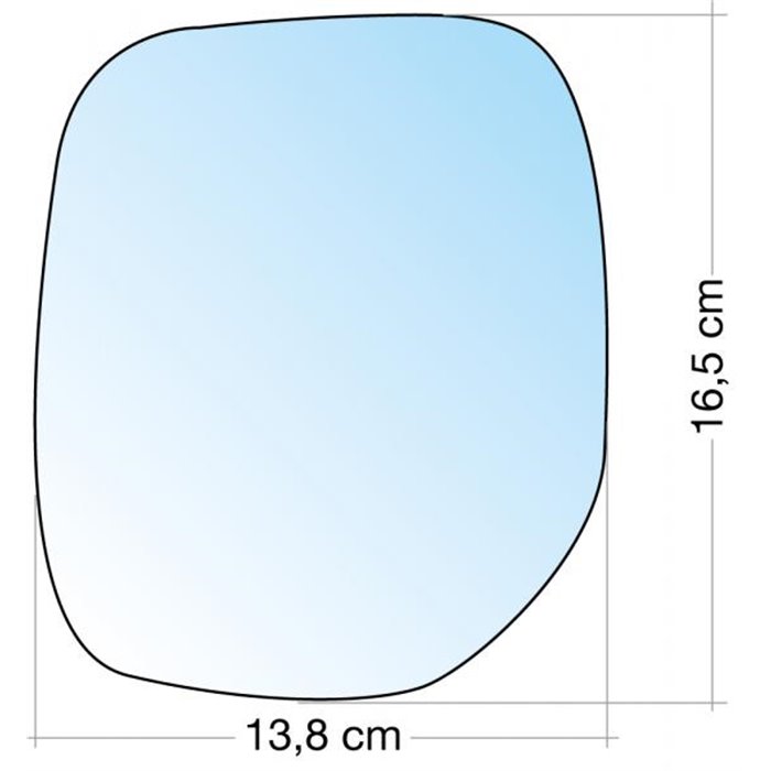 SPECCHIO C/PIASTRA SX CROM. CURVO TERM. CITROEN BERLINGO 08-PEUGEOT RANCH