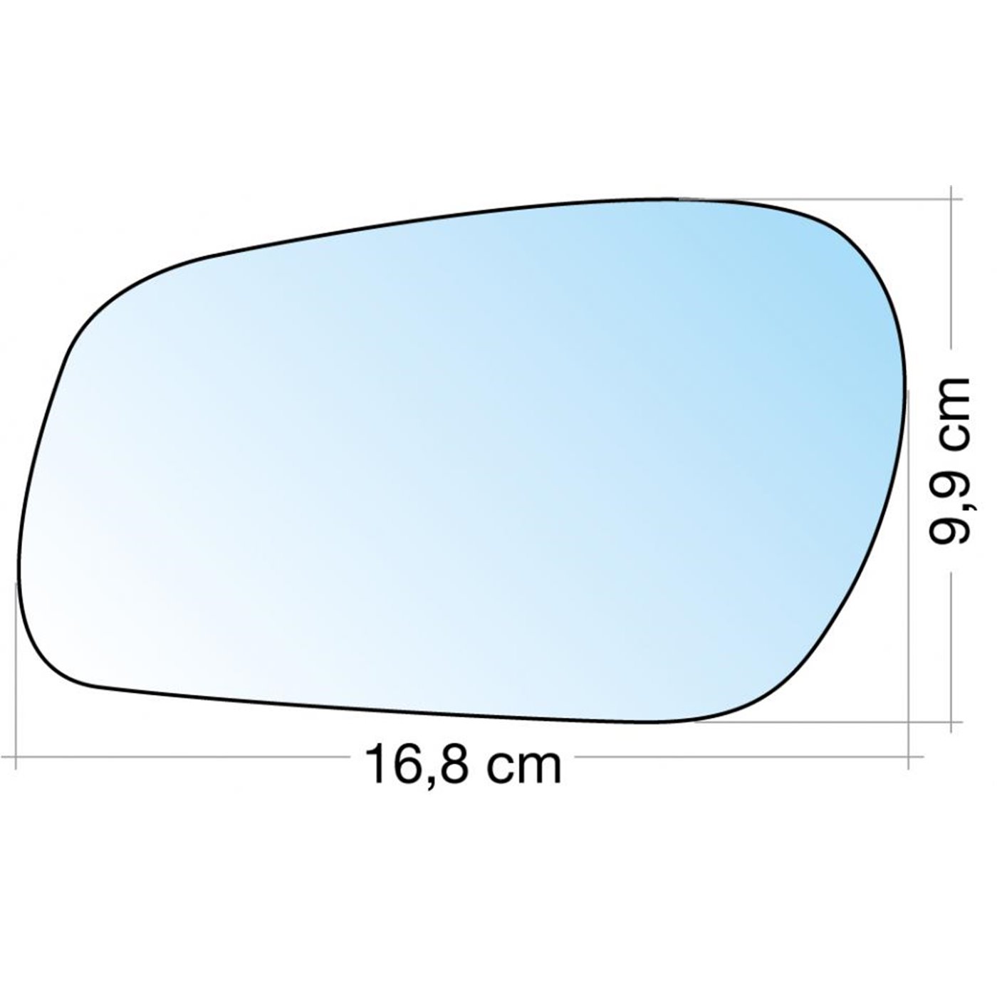 SPECCHIO C/PIASTRA SX CROM. ASF. CITROEN XSARA 9702