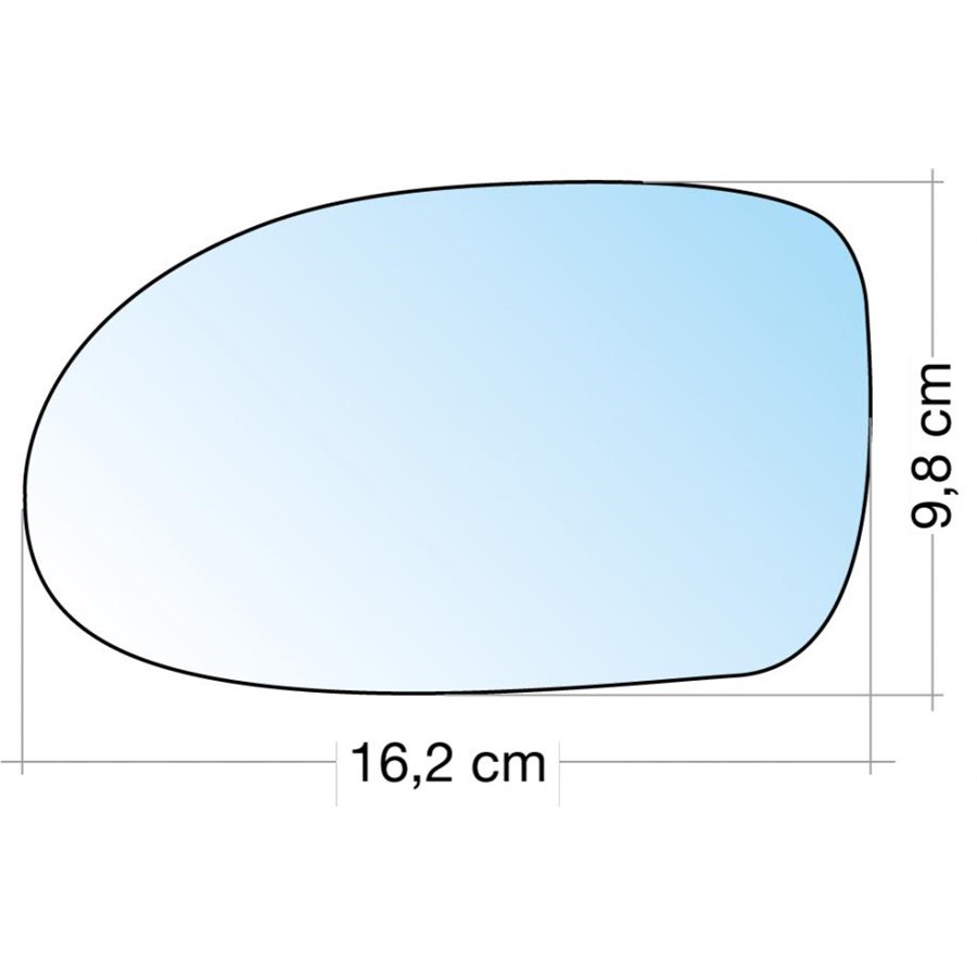 SPECCHIO C/PIASTRA SX AZZ. CURVO CITROEN C5/C6 08