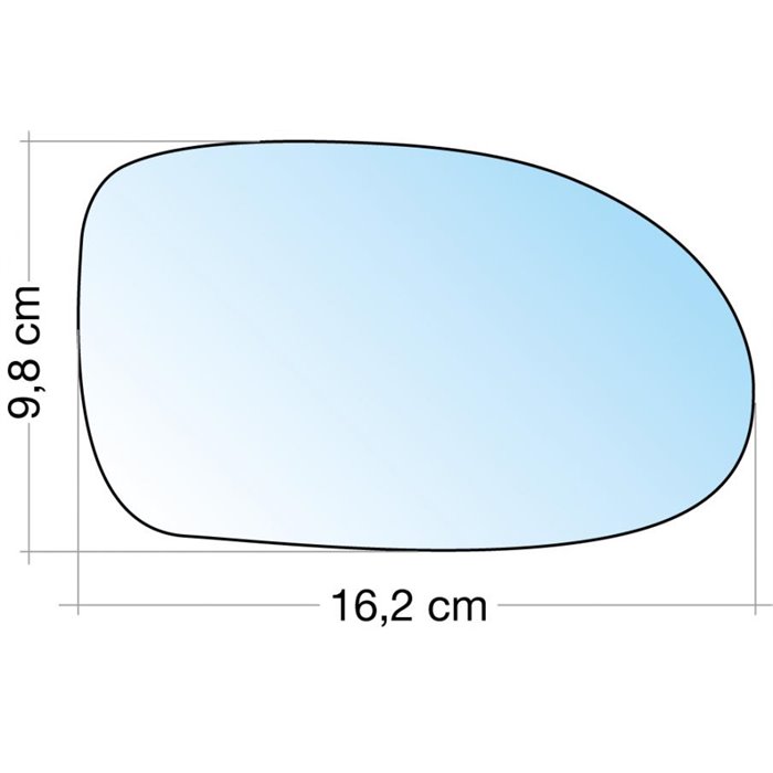 SPECCHIO C/PIASTRA DX AZZ. CURVO CITROEN C5/C6 08