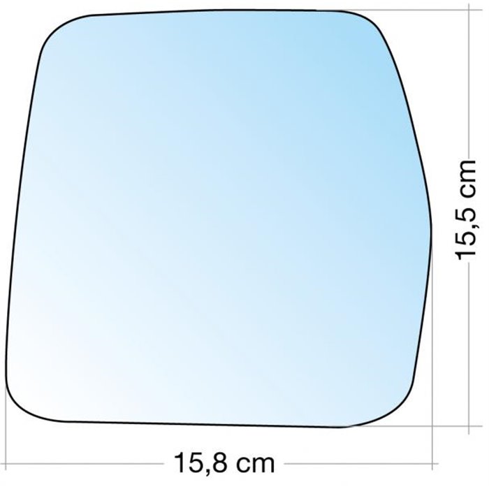 SPECCHIO C/PIASTRA SX CROM. CURVO TERM. CITROEN JUMPY 07-FIAT SCUDO 9607-PEUGEOT EXPERT 07 (COM.MECCANICO)