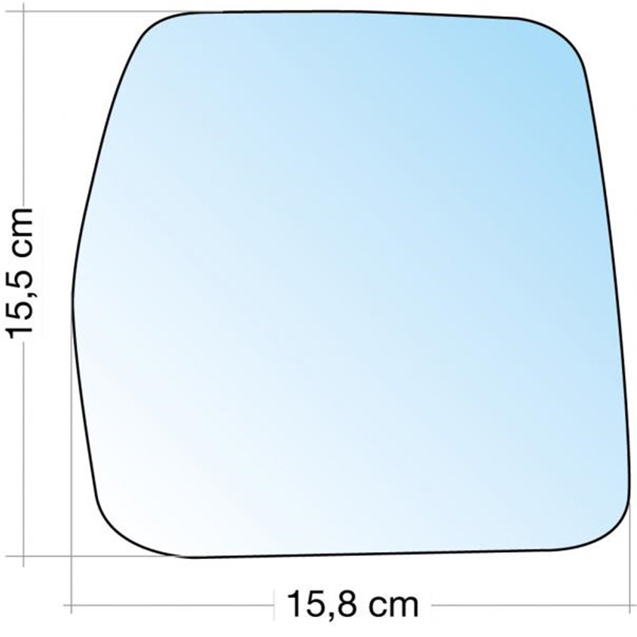 SPECCHIO C/PIASTRA DX CROM. ASF. TERM. CITROEN JUMPY 07-FIAT SCUDO 9607-PEUGEOT EXPERT 07 (COM.MECCANICO)